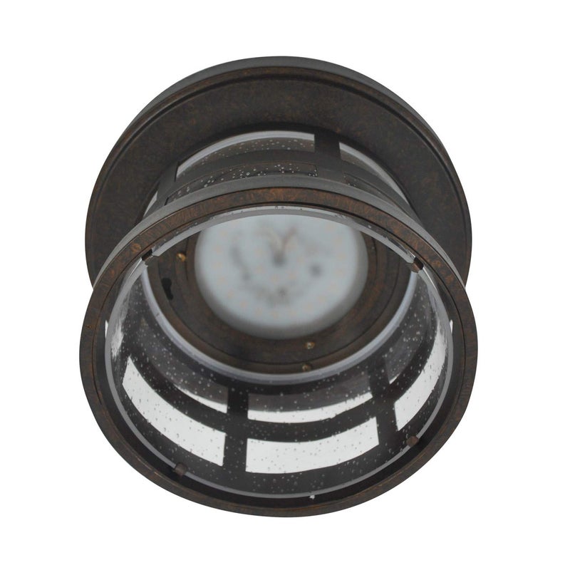 Design House Washburn LED Outdoor/Indoor Ceiling Light with Clear Seedy Glass, 20W Integrated LED, 3000K Warm Light â€“ Design House, 587212 - Image 5